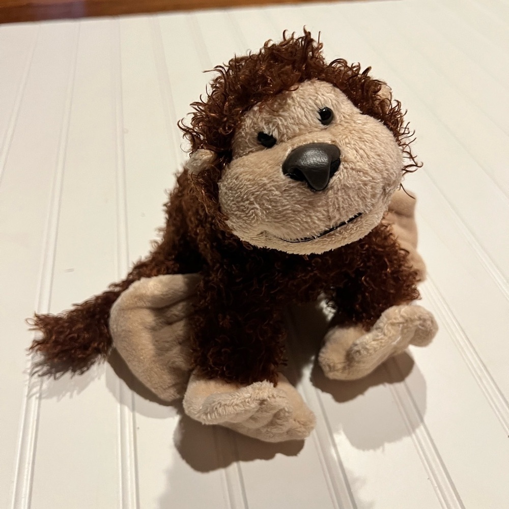 Ganz Plush Monkey Brown Tan Stuffed Animal Vintage